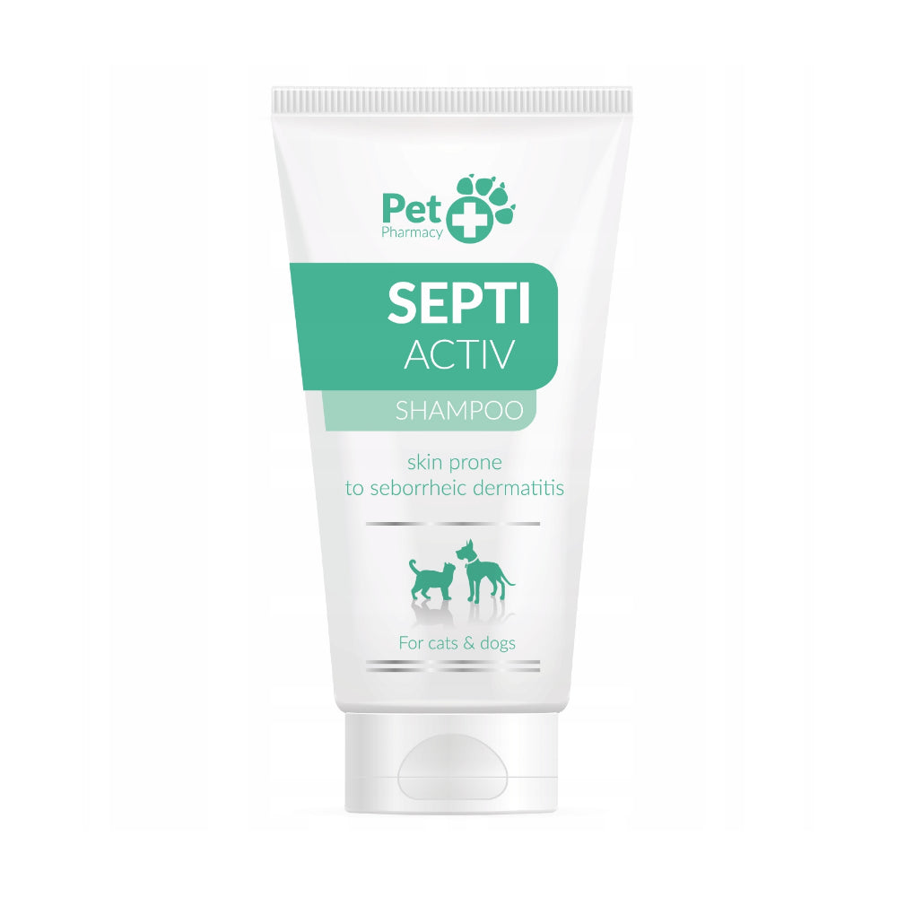 Vetfood Septiactiv Szampon Do Skóry Łojotokowej Dla Psów i Kotów 125 ml