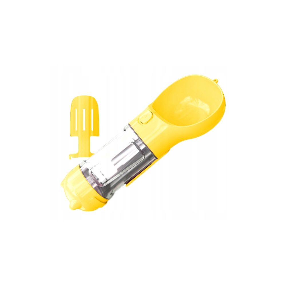 Delfin Butelka Dla Psa Prima z Łopatką i Miejscem Na Woreczki Żółta 250 ml