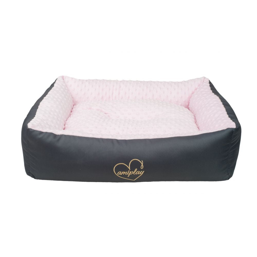 Amiplay Legowisko Sofa Babydoll Dla Psa Rozmiar L Różowo-Czarne