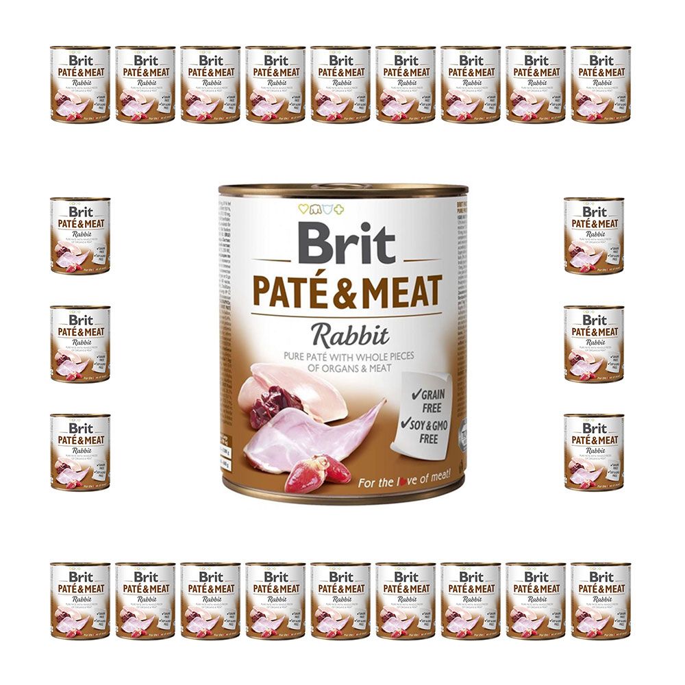 PAKIET FBA BRIT PATE& MEAT RABBIT 24 x 800G