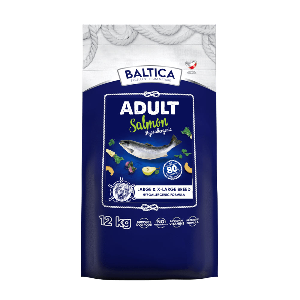 BALTICA Adult Salmon Hypoallergenic Dla Ras Dużych  L/XL 12kg