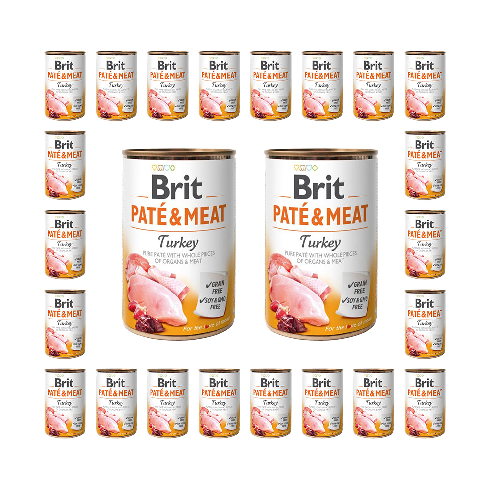 Pakiet Brit Pate & Meat Turkey Indyk Mokra Karma Dla Psa 24 x 400 g