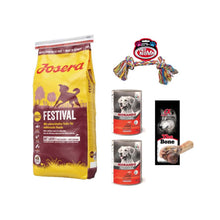 Pakiet Josera Festival Łosoś 15 kg + 4 GRATISY! Karma Mokra Morando, Kość, Zabawka