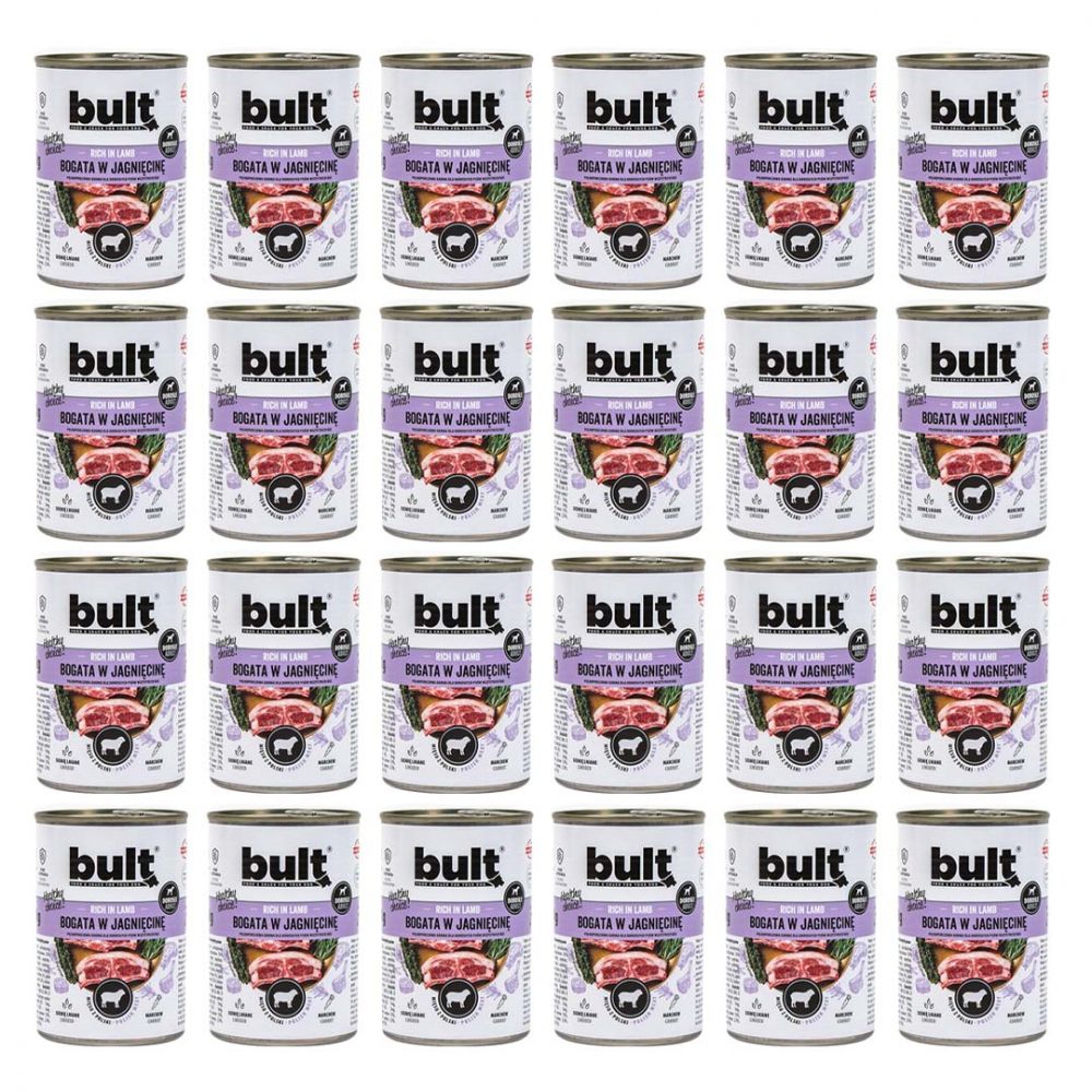 Pakiet Bult Karma Mokra Dla Dorosłych Psów Bogata w Jagnięcinę 24 x 400 g