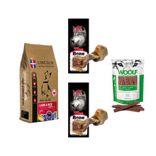 Pakiet LINCOLN JUNIOR LARGE BREED LAMB&RICE 12KG + 3 Przysmaki GRATIS!