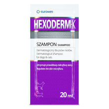 Eurowet Hexoderm-K Szampon Dermatologiczny Dla Psów i Kotów 1 X 20 ml Saszetka