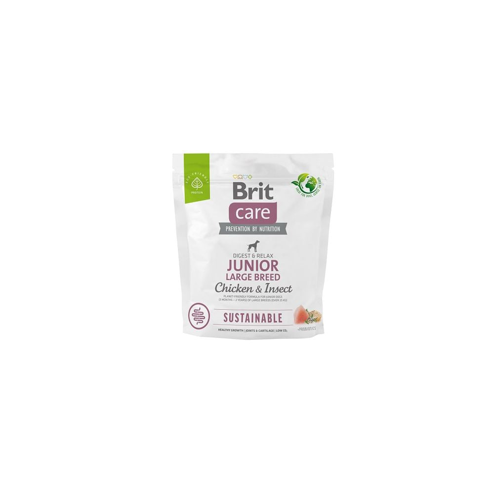 Brit Care Sustainable Junior Large Breed Chicken & Insect Karma Dla Młodych Psów Dużych Ras z Kurczakiem i Owadami 1 kg