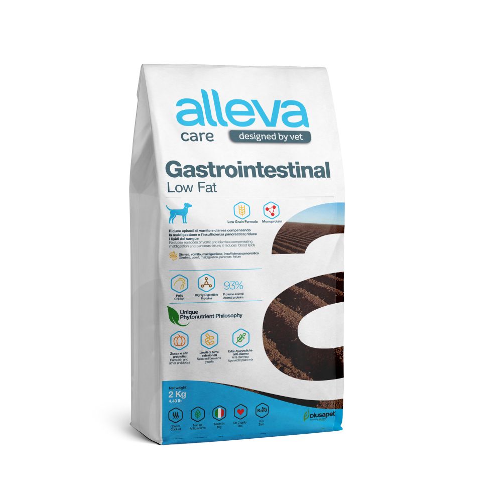 Alleva Care Gastrointestinal Low Fat Sucha Karma Dla Psów Na Każdym Etapie Życia Zmniejszająca Zaburzenia Jelitowe 2 kg