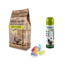 Pakiet Wiejska Zagroda Kaczka z Gruszką 9 kg + 2 GRATISY - Kleszczołapki, Preparat Owadobójczy