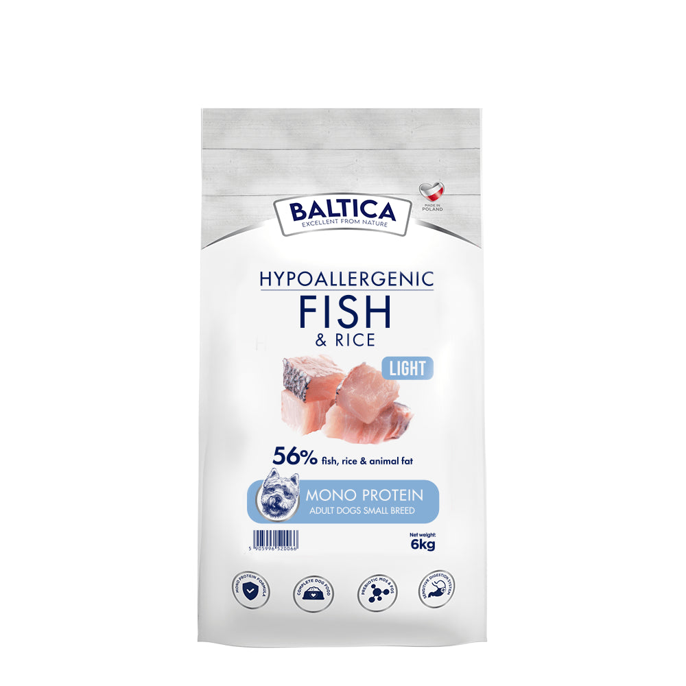 Baltica Adult Fish&Rice Light S Dla Psów Ras Małych 6kg