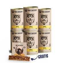 Pakiet Paka Zwierzaka Mokra Karma Dla Psa Królik I Dzik Z Dynią 6 x 400 g + Baton Kaczka z Jabłkiem 28 g GRATIS!