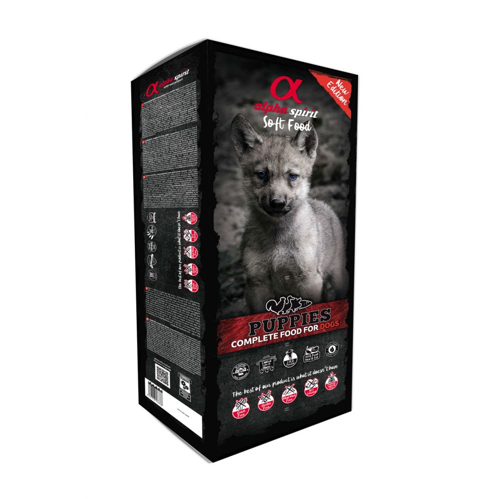 Alpha Spirit Pełnoporcjowa Karma Sucha Miękka Puppies Szczenięta 9 kg