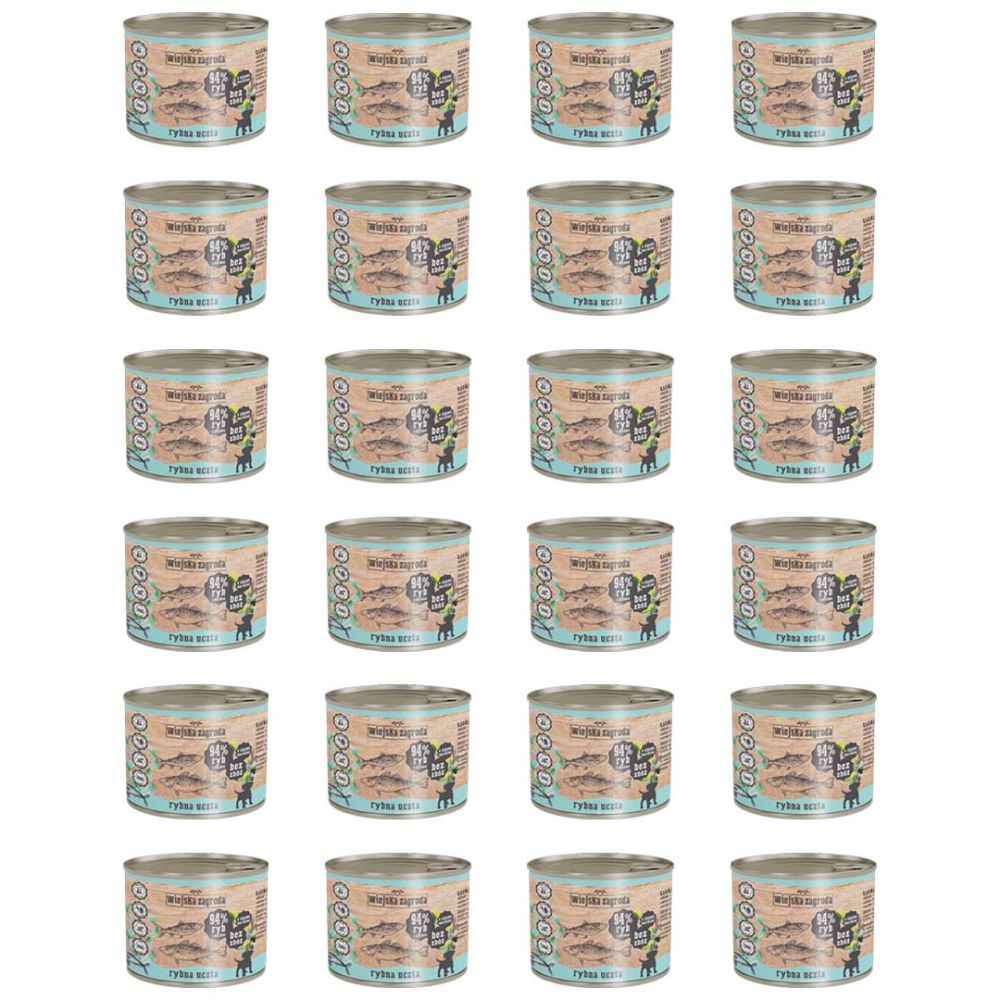 Pakiet Wiejska Zagroda Rybna Uczta dla Szczeniąt 24 x 200 g