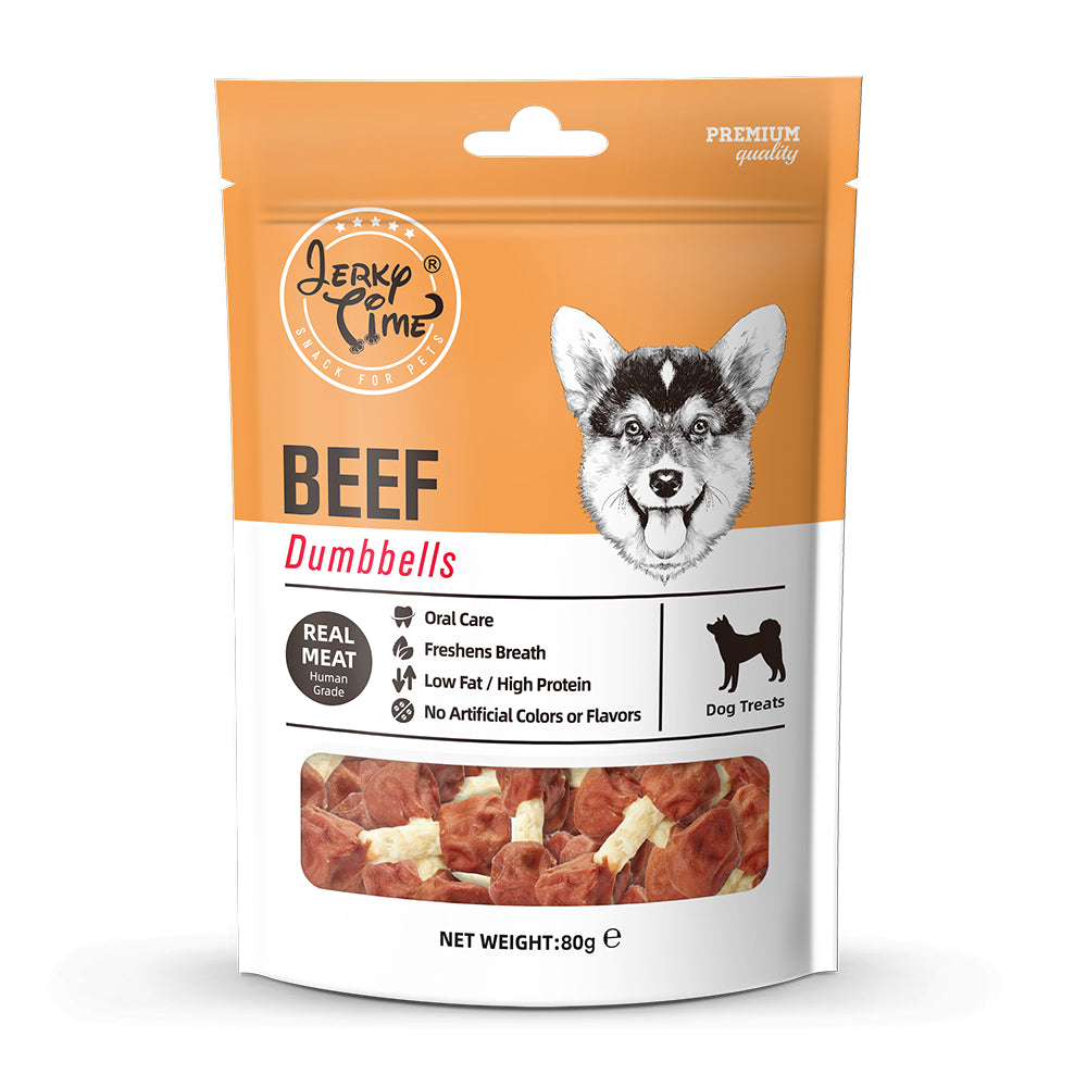 Jerky Time Wapienne Hantelki z Wołowiną Przysmak Dla Psa 80 g