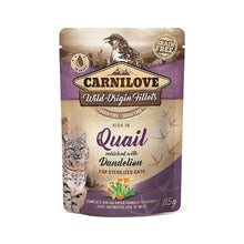 Brit Carnilove Quail & Dendelion Przepiórka Mniszek Karma Dla Kotów Sterylizowanych 85 g