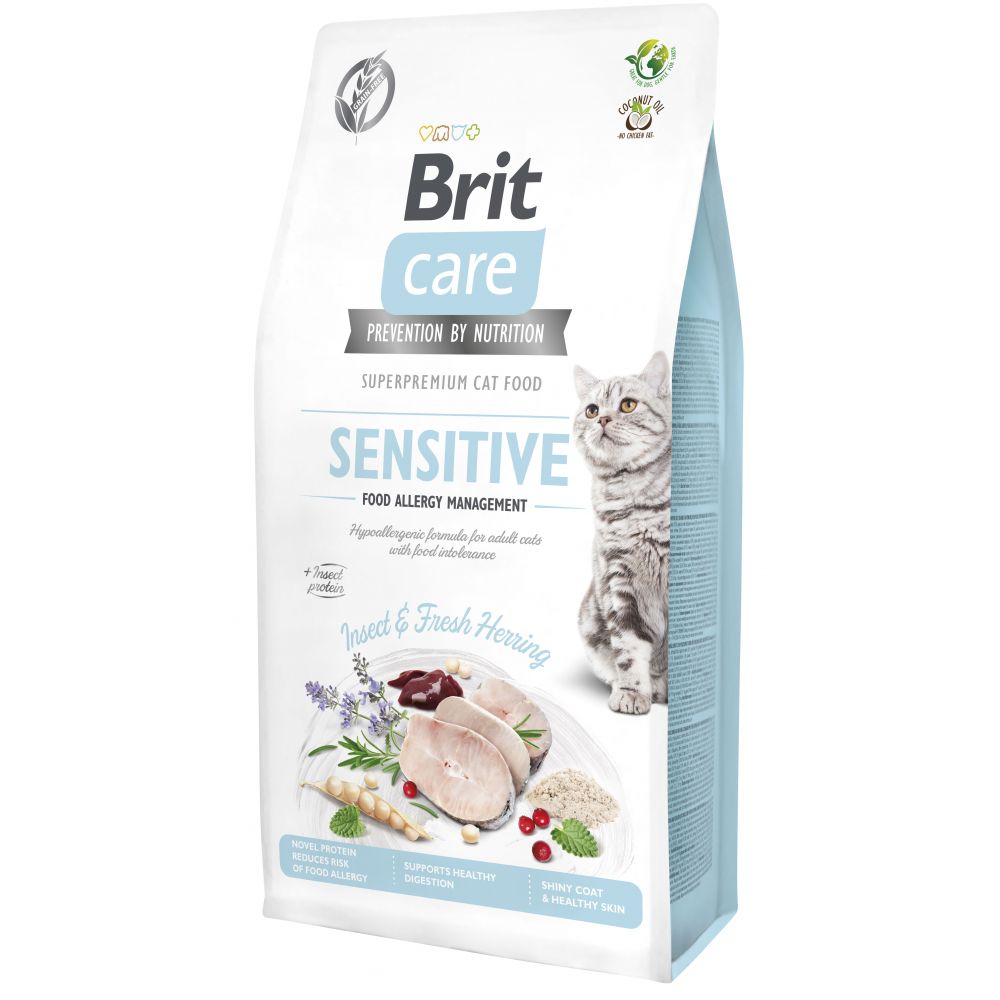 Brit Care Grain Free Insect&Herring Sensitive Owady i Śledź Karma Dla Dorosłych Kotów 7 kg