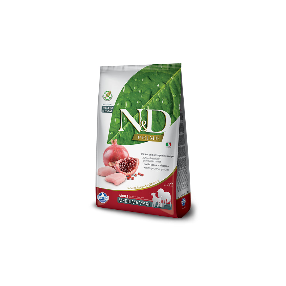 Farmina N&D Prime Chicken & Pomegranate Karma Dla Dorosłych Psów Średnich i Dużych Ras 2,5 kg
