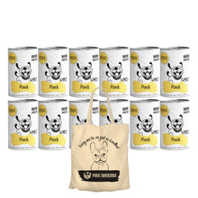 Pakiet Paka Zwierzaka Pepe Monoproteinowa Karma Dla Psa Wieprzowina 12 x 400 g + Torba Bawełniana GRATIS!