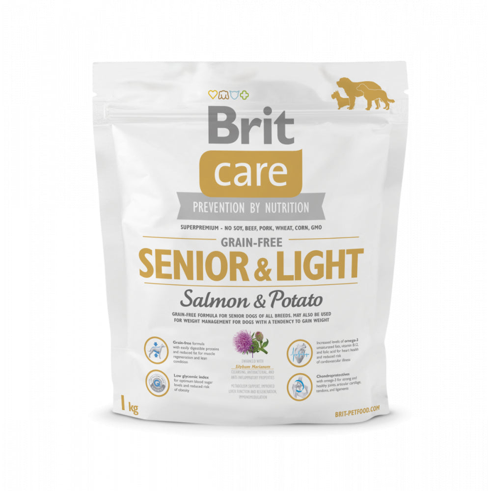 Brit Care Grain-Free Senior & Light  Salmon & Potato Łosoś & Ziemniak  Bezzbożowa Karma Dla Starszych Psów 1 kg