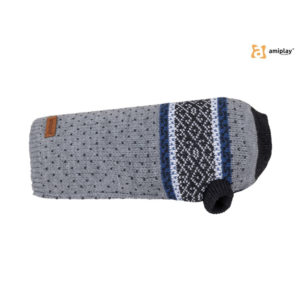 Amiplay Sweterek Dla Psa Bergen 50 cm Szary