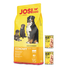 Pakiet Josera Josidog Economy 22/8 15 kg + 2 x Josera MeatLovers Menu Mokra Karma Dla Dorosłych Psów z Kurczakiem i Marchewką 400 g GRATIS!