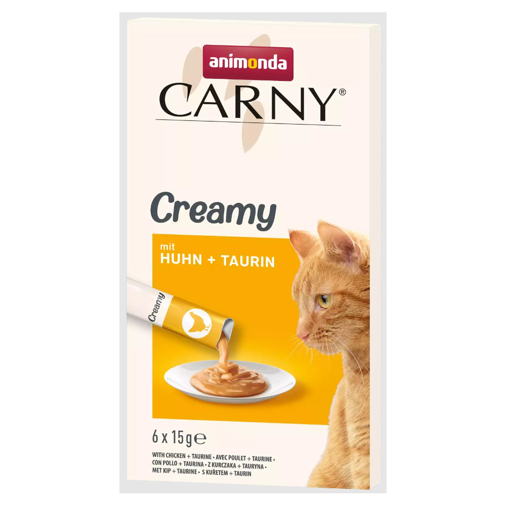 Animonda Carny Creamy Adult z Kurczakiem i Tauryną Przysmak Dla Kota 6 x 15 g