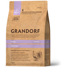 Grandorf Turkey Adult Mini Breed Sucha Karma Dla Dorosłych Psów Małych Ras z Indykiem 3 kg