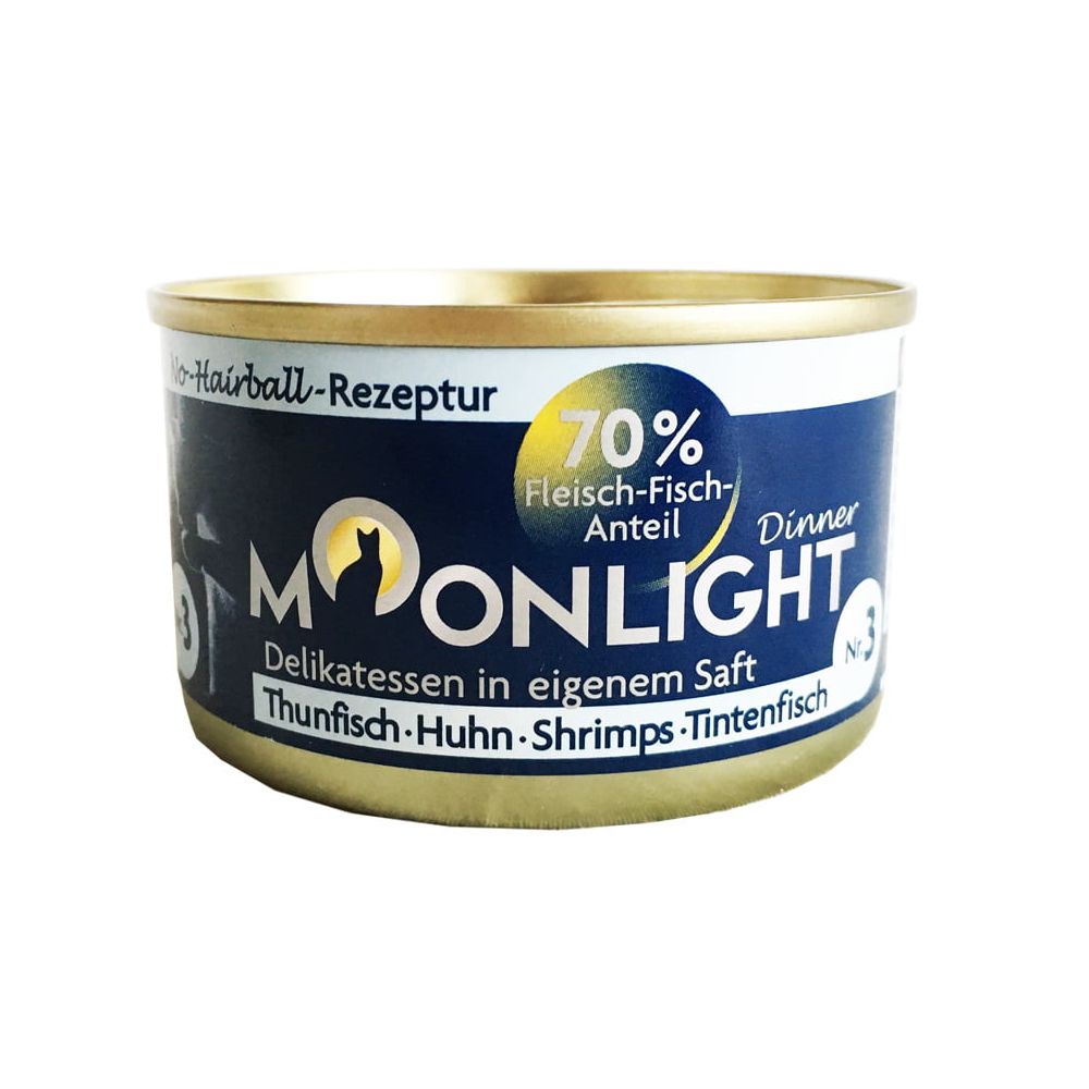 MOONLIGHT Dinner 3 Tuńczyk, kurczak, krewetki i kałamarnica 80g