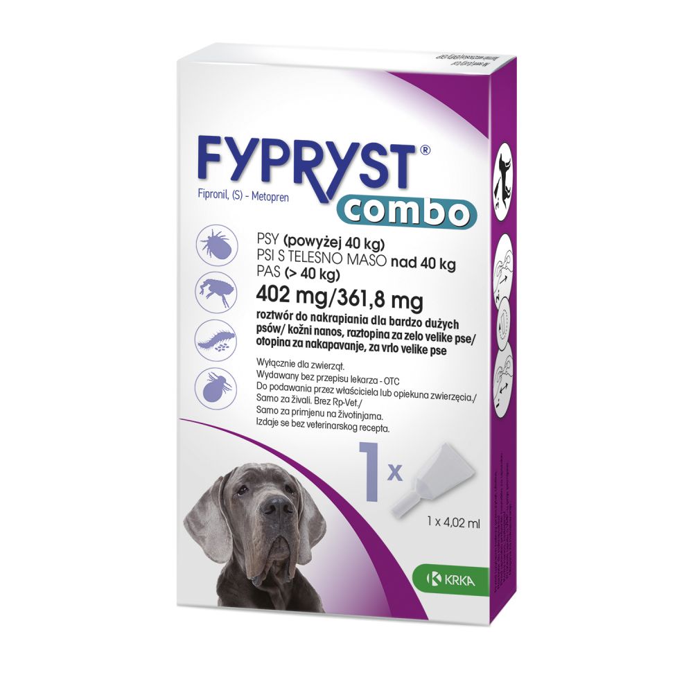 Fypryst Combo Spot On 402 mg/4,02 ml Dla Psów 40 - 60 kg 1 Pipeta