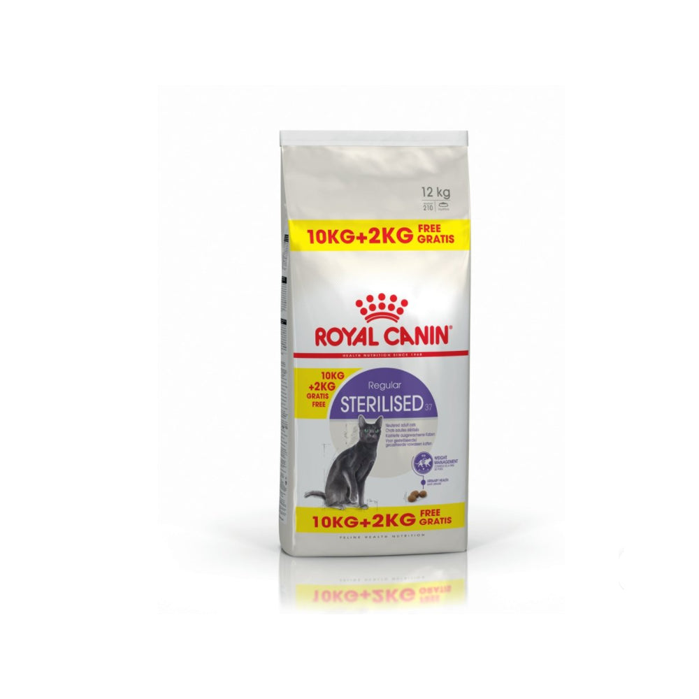 ROYAL CANIN Sterilised 37 Karma Sucha Dla Kotów Dorosłych, Sterylizowanych 10+2 kg