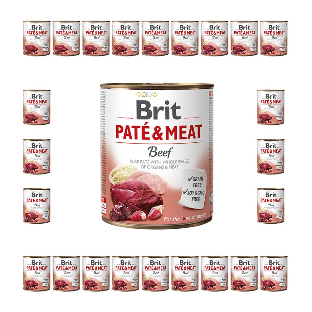 Pakiet Brit Pate & Meat Beef Wołowina Mokra Karma Dla Psa 24 x 800 g