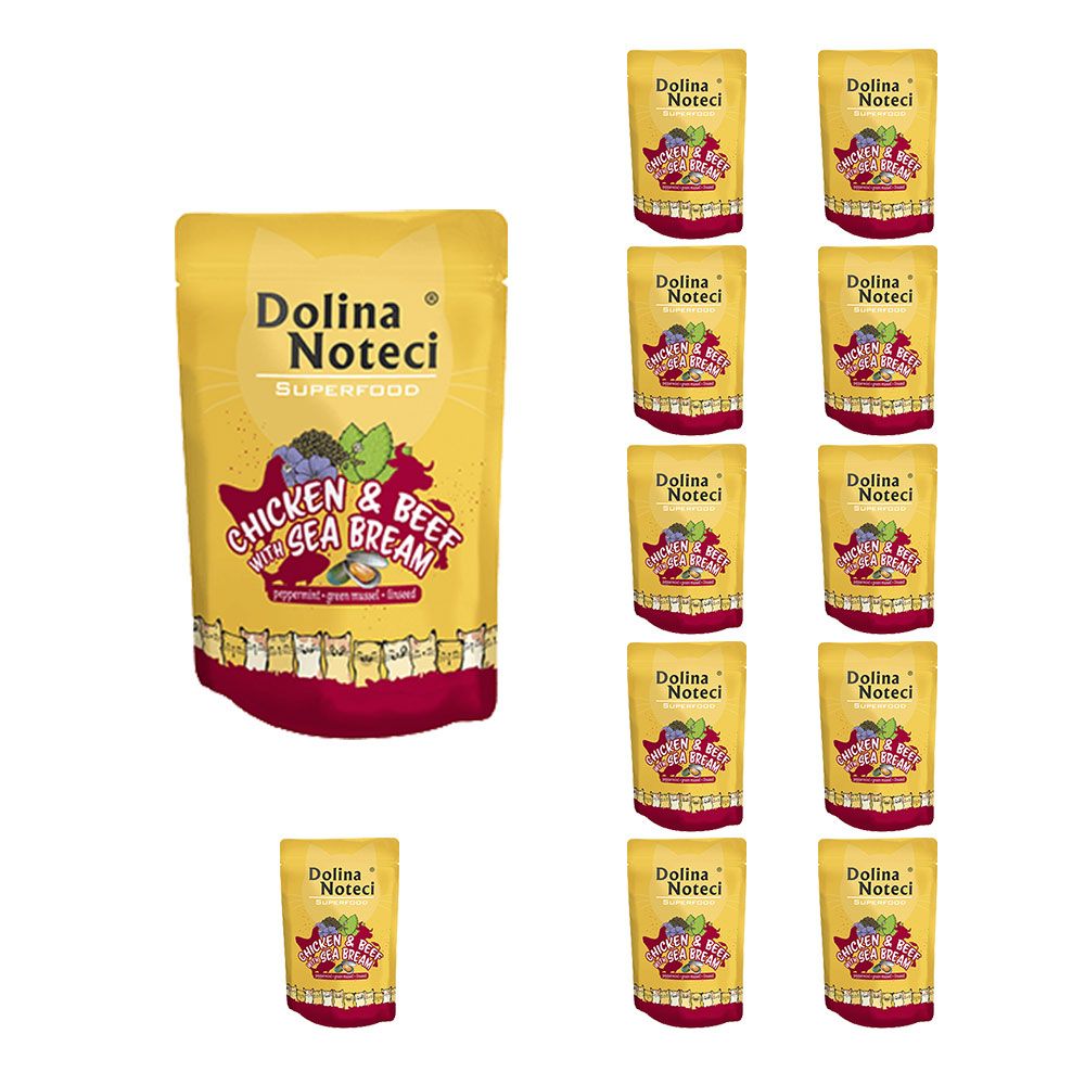Pakiet Dolina Noteci Superfood Cat Kurczak z Wołowiną i Doradą 12 x 85 g