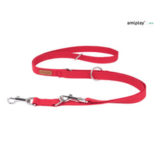 Amiplay Smycz Regulowana 6 w 1 Cotton Czerwona 100 - 200 cm Rozmiar L