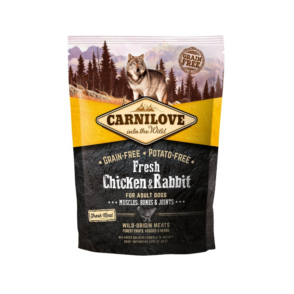 Brit Carnilove Fresh Chicken & Rabbit Kurczak Królik Bezzbożowa Adult Dogs Karma Dla Dorosłych Psów 1,5 kg
