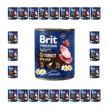 Pakiet Brit Premium By Nature Turkey with Liver Indyk Wątróbka Mokra Karma Dla Szczeniąt 24 x 800 g