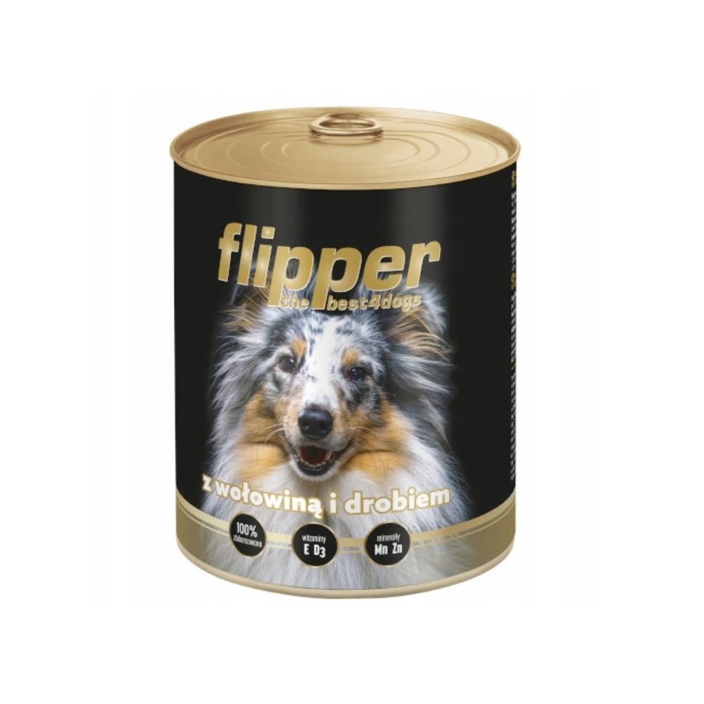 Dolina Noteci Flipper Mokra Karma Dla Psa Wołowina z Drobiem 800 g