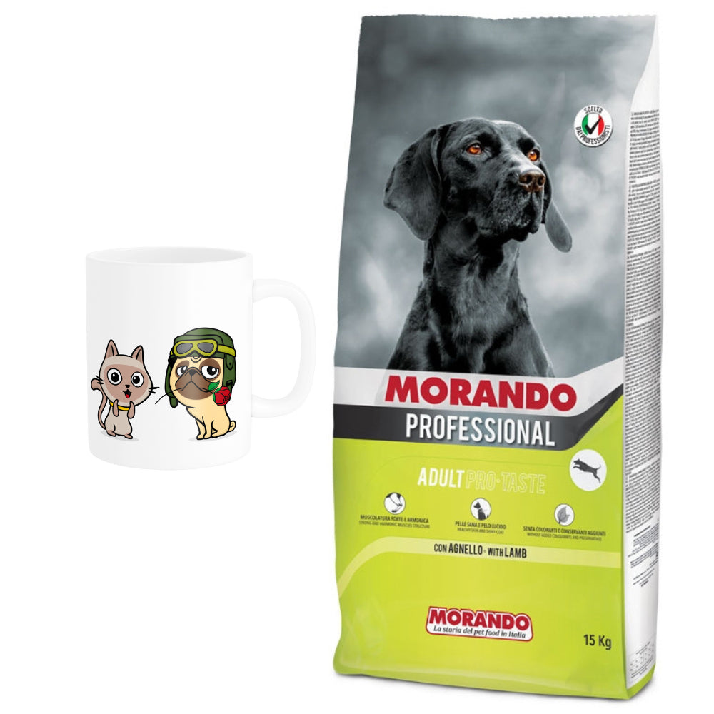 Pakiet Morando Pro Sucha Karma Dla Dorosłych Psów z Jagnięciną 15 kg + Kubek z Twoim Pupilem GRATIS!