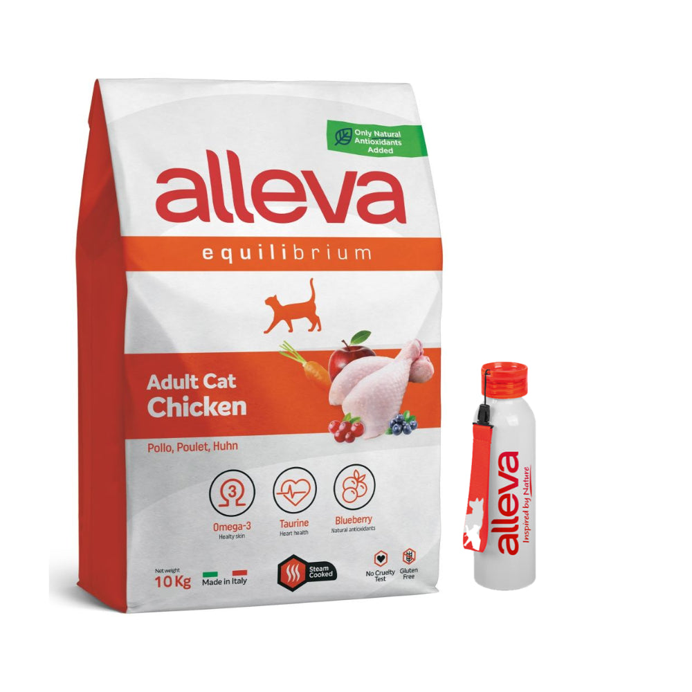Pakiet Alleva Equilibrium Sucha Karma Dla Dorosłych Kotów Z Kurczakiem 10 kg + Bidon GRATIS!