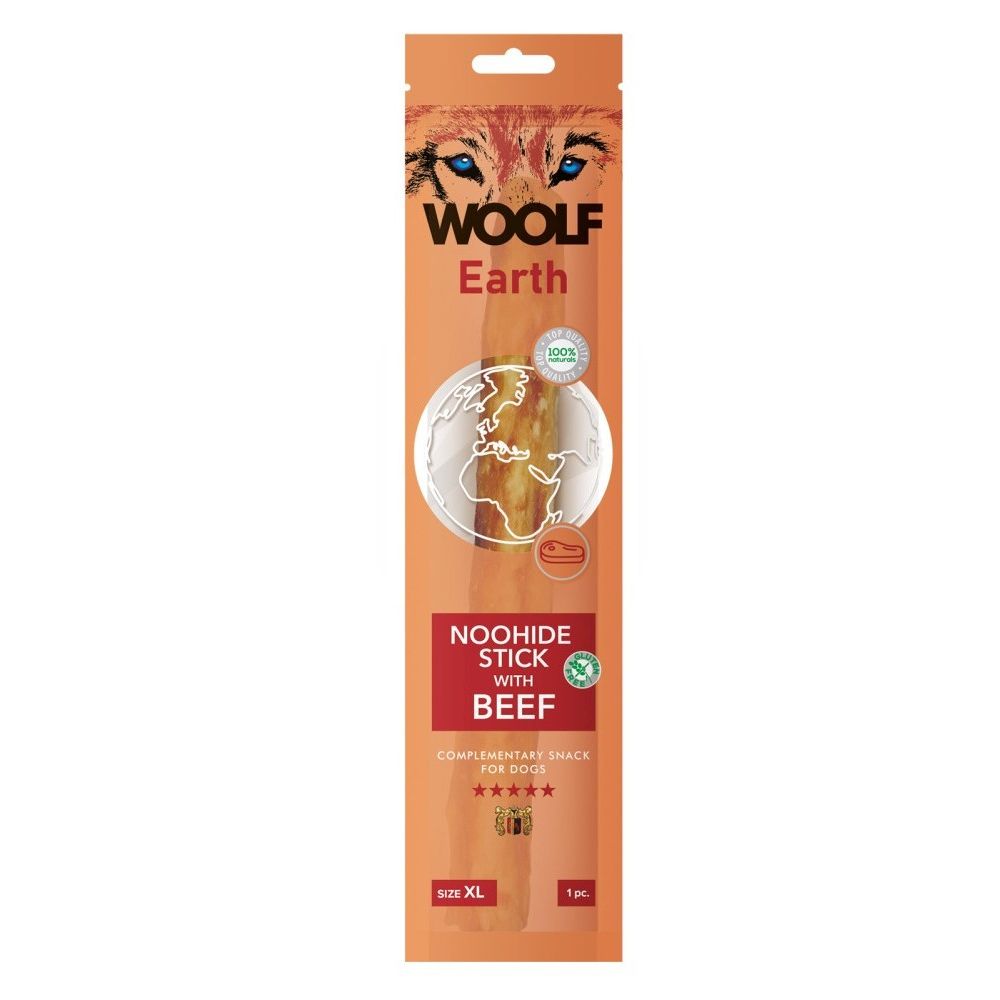 Woolf Earth Noohide Stick Beef Przysmak Dla Psa Wołowina Rozmiar XL 85 g