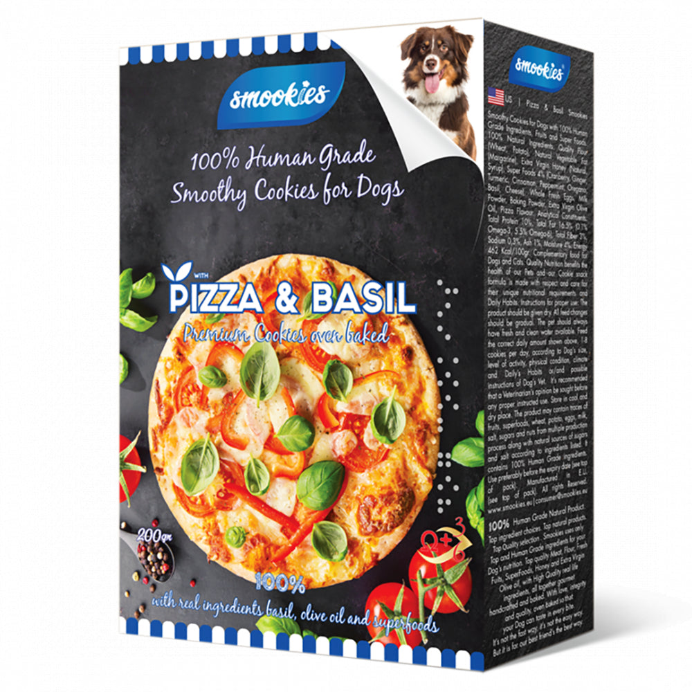 Smookies Ciastka Dla Psa Pizza z Bazylią 200 g
