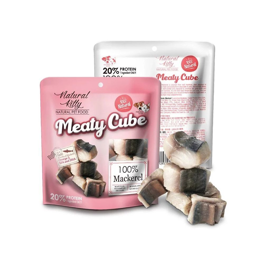Pettric Meaty Cube Przysmak Dla Psa i Kota Makrela 60 g