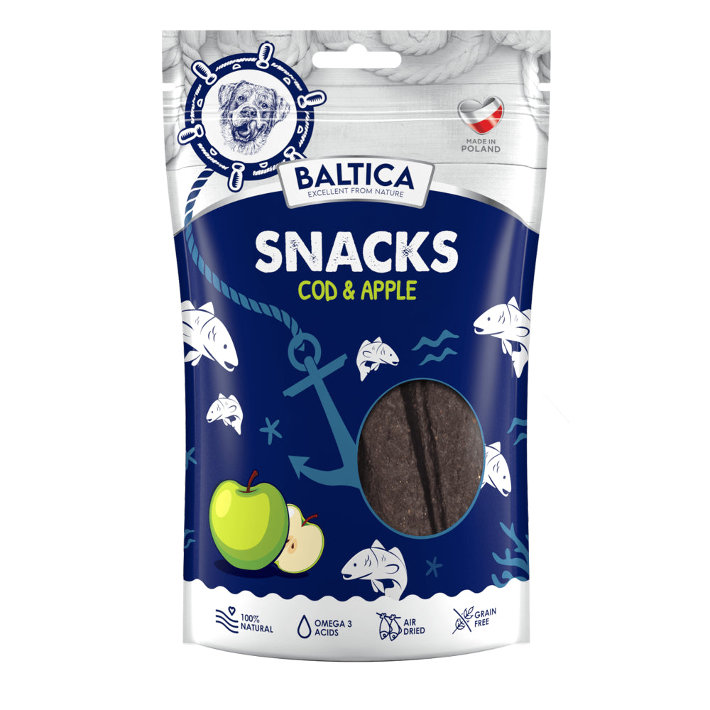 BALTICA Snacks polędwica z dorsza z jabłkami 80g