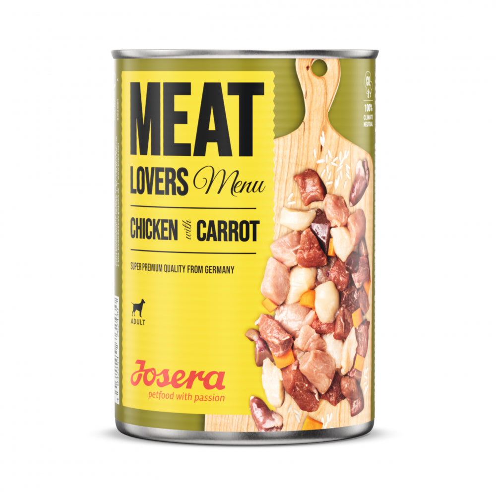 Josera MeatLovers Menu Mokra Karma Dla Dorosłych Psów Z Kurczakiem I Marchewką 400 g