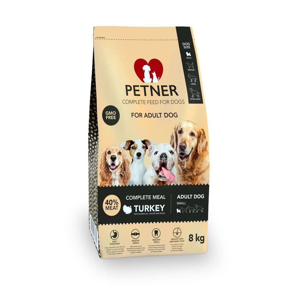 Petner Adult Small Breed Indyk Karma Dla Dorosłych Psów Małych Ras S 8 Kg