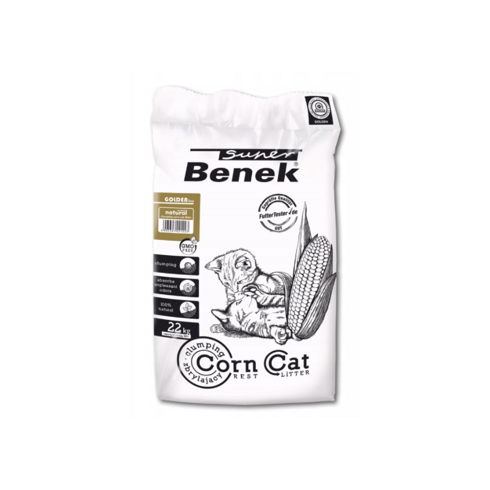 Benek Super Corn Cat Golden Naturalny Żwirek Kukurydziany Dla Kota 35 l