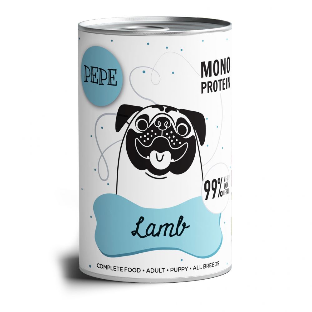 Paka Zwierzaka Pepe Monoproteinowa Karma Dla Psa Jagnięcina 400 g