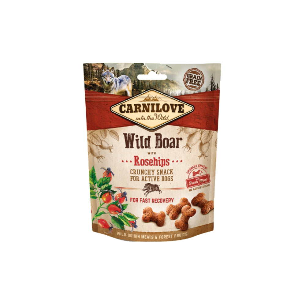Brit Carnilove Fast Recovery Snack Regeneracja Wild Boar with Rosehips Dzik Dzika Róża Przekąska Dla Psa 200 g
