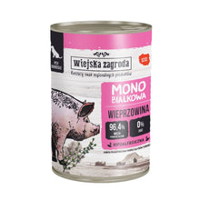 Wiejska Zagroda Monoproteinowa Mokra Karma Dla Dorosłych Psów Wieprzowina 400 g