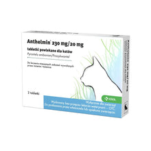 Anthelmin 230 mg/20 mg Tabletki na Odrobaczanie Dla Kota 2 Tabletki