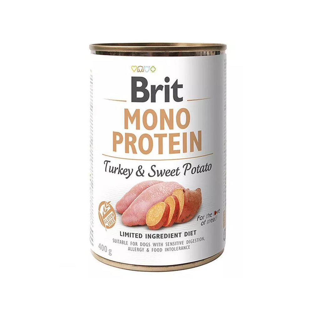 Brit Mono Protein Turkey & Sweet Potato Indyk Batat Mokra Karma Dla Psa 400 g